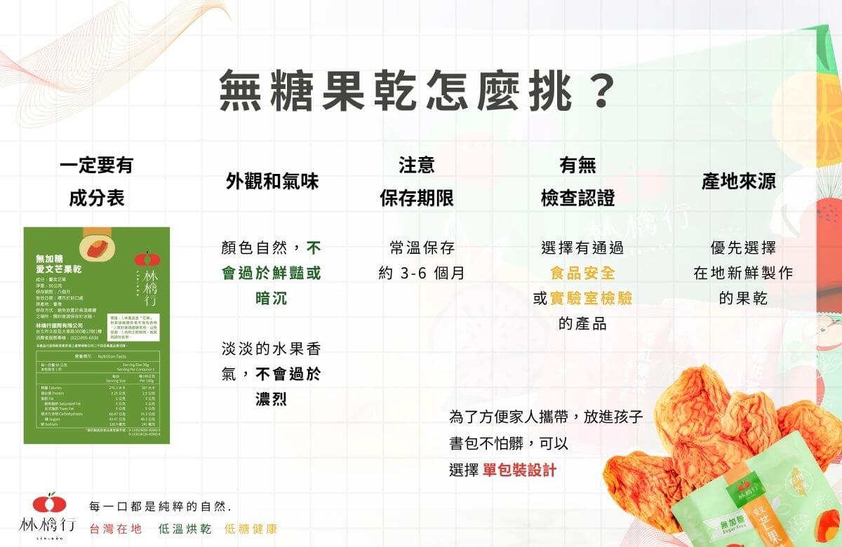 無糖果乾挑選
